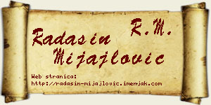 Radašin Mijajlović vizit kartica